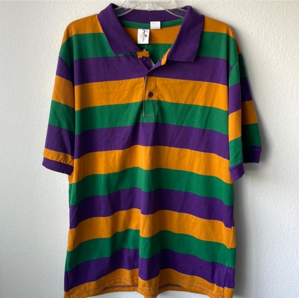 NWT Mardi Gras adult polo shirt size XL